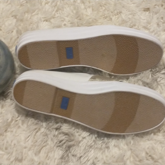 Keds woman's size 9.5 ortholite slip-on sneakers with gold band -NWOT - Picture 9 of 16